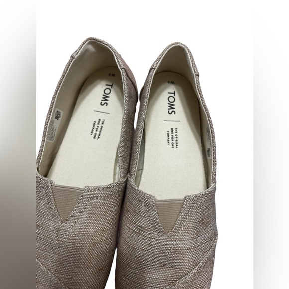 TOMS Ivory Glitter Alpargata Flat Slip
On Shoes Women's 9 nwt no box - Picture 4 of 9